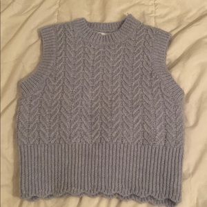 Zara light blue sweater vest NWOT